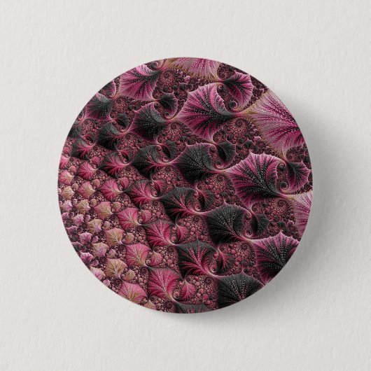 Rosa Fraktal Button (Vorderseite)