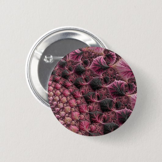 Rosa Fraktal Button (Vorne & Hinten)