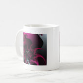 rosa Fraktal Kaffeetasse (Vorderseite Links)