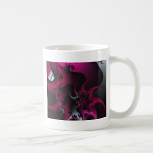 rosa Fraktal Kaffeetasse