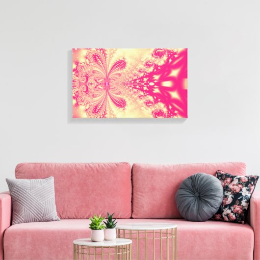 Rosa Fraktal Leinwand Art (Insitu (Wohnzimmer))