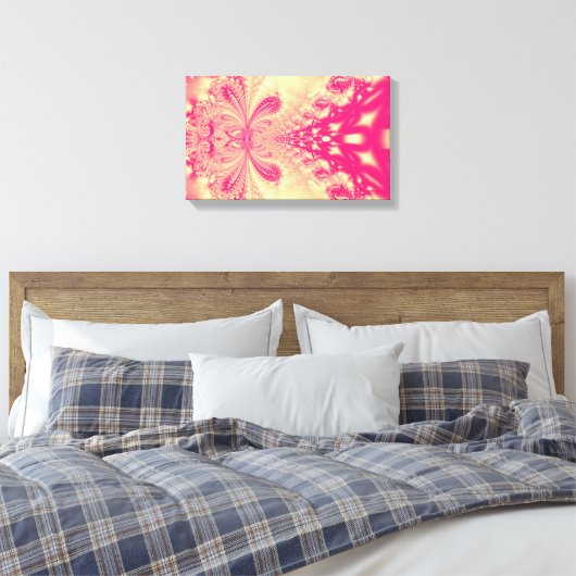 Rosa Fraktal Leinwand Art (Insitu (Schlafzimmer))