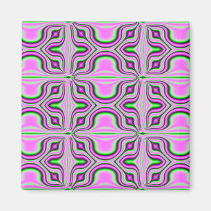 rosa Fraktal Magnet