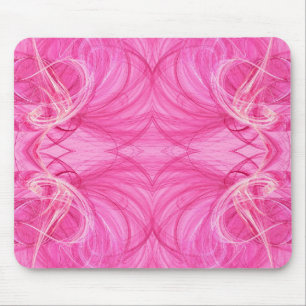 Rosa Fraktal Mousepad