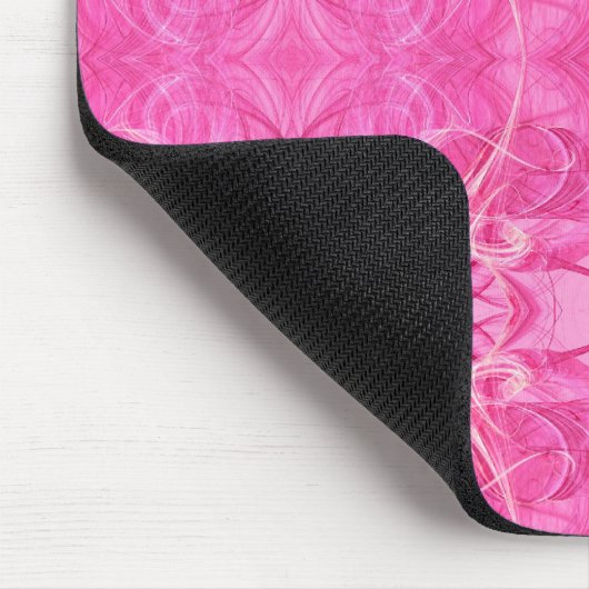 Rosa Fraktal Mousepad (Ecke)
