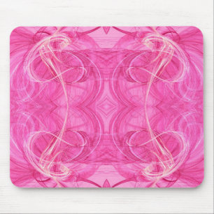 Rosa Fraktal Mousepad