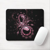 Rosa Fraktal-Planeten Mousepad (Mit Mouse)