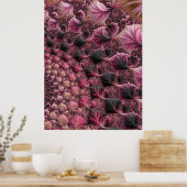 Rosa Fraktal Poster (Küche)