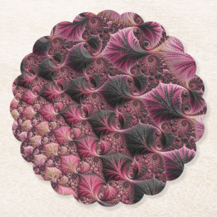 Rosa Fraktal Untersetzer