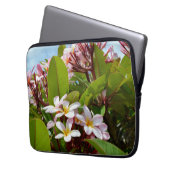 Rosa Frangipani-Baum, Laptop-Sieb Laptopschutzhülle (Vorderseite Links)