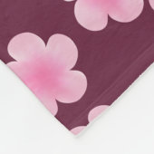 Rosa Frangipani-Blume Nahtloses Muster Fleecedecke (Ecke)