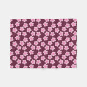 Rosa Frangipani-Blume Nahtloses Muster Fleecedecke (Vorderseite (Horizontal))