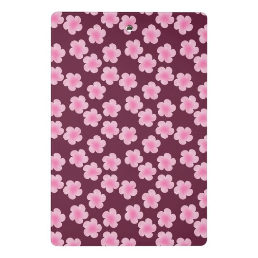 Rosa Frangipani-Blume Nahtloses Muster Mini Klemmbrett (Rückseite)