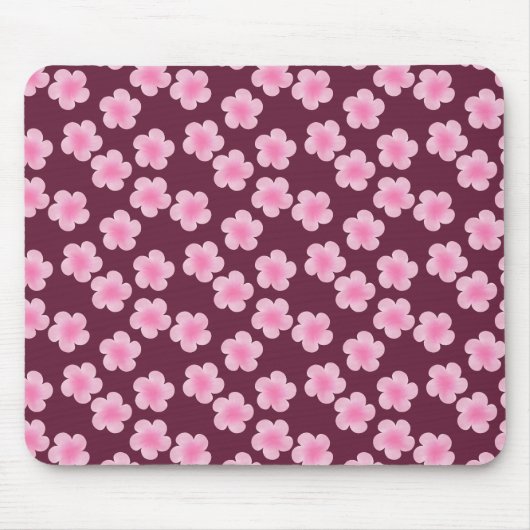 Rosa Frangipani-Blume Nahtloses Muster Mousepad (Vorne)