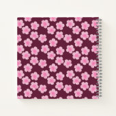 Rosa Frangipani-Blume Nahtloses Muster Notizblock (Rückseite)