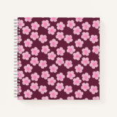 Rosa Frangipani-Blume Nahtloses Muster Notizblock (Vorderseite)