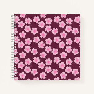 Rosa Frangipani-Blume Nahtloses Muster Notizblock