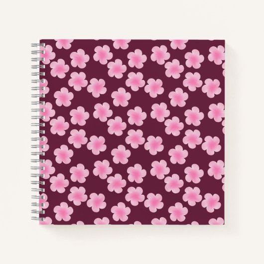 Rosa Frangipani-Blume Nahtloses Muster Notizblock (Vorderseite)