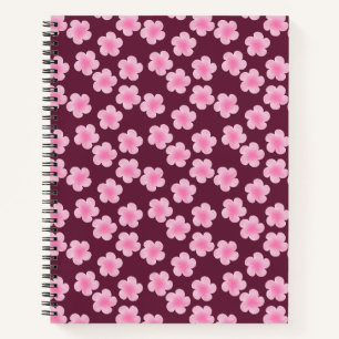 Rosa Frangipani-Blume Nahtloses Muster Notizblock