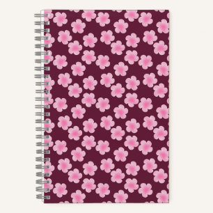Rosa Frangipani-Blume Nahtloses Muster Notizblock