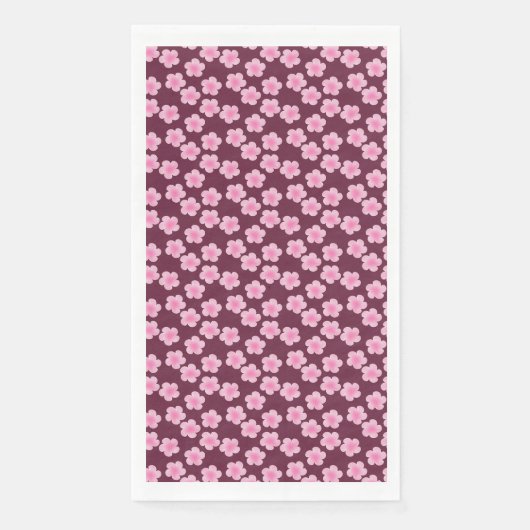 Rosa Frangipani-Blume Nahtloses Muster Serviette (Vorderseite)