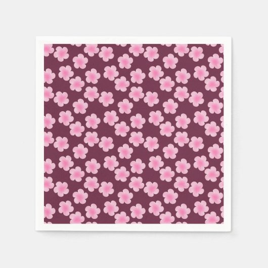 Rosa Frangipani-Blume Nahtloses Muster Serviette (Vorderseite)