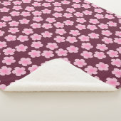 Rosa Frangipani-Blume Nahtloses Muster Sherpadecke (3/4)