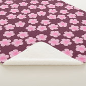 Rosa Frangipani-Blume Nahtloses Muster Sherpadecke (3/4)