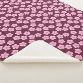 Rosa Frangipani-Blume Nahtloses Muster Sherpadecke (3/4)