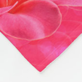 Rosa Frangipani-Blush-Muster, Fleecedecke (Ecke)
