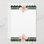 Rosa Frangipani Plumeria Hochzeitseinladungen Einladung (Rückseite)