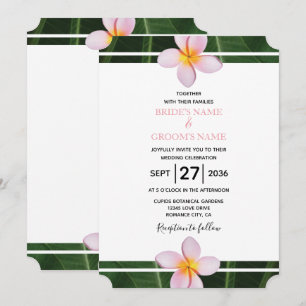 Rosa Frangipani Plumeria Hochzeitseinladungen Einladung