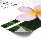 Rosa Frangipani Plumeria Hochzeitskarte Poster (Ecke)