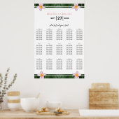 Rosa Frangipani Plumeria Hochzeitskarte Poster (Küche)