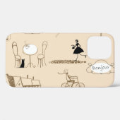 Rosa Französisch: Chic Muster Design. Case-Mate iPhone Hülle (Rückseite (Horizontal))