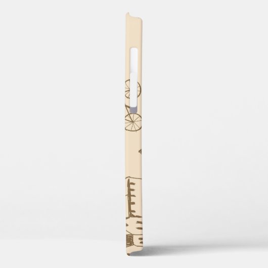 Rosa Französisch: Chic Muster Design. Case-Mate iPhone Hülle (Rückseite / Links)