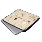 Rosa Französisch: Chic Muster Design. Laptopschutzhülle (Vorne Knopf)