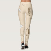 Rosa Französisch: Chic Muster Design. Leggings (Rückseite)