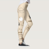 Rosa Französisch: Chic Muster Design. Leggings (Rechts)