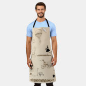 Rosa Französisch: Chic Muster Design. Schürze (Getragen)