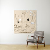 Rosa Französisch: Chic Muster Design. Wandteppich (Beispiel)