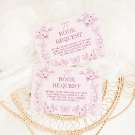 Rosa französische Blumentoilettenbücher für Babydu Begleitkarte