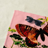 Rosa französische Schmetterlinge Strandtuch (Beispiel)