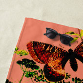 Rosa französische Schmetterlinge Strandtuch (Beispiel)