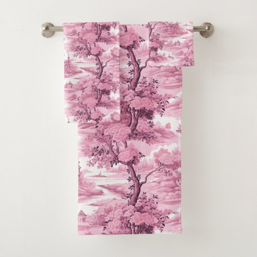 Rosa französischer Landbaum Badhandtuch Set (Insitu)