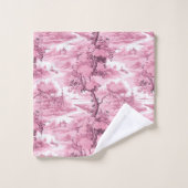 Rosa französischer Landbaum Badhandtuch Set (Waschlappen)