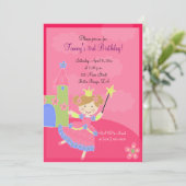 ROSA FRANZÖSISCHER PUDEL Ooh Lala-12x18 Geburtstag Einladung (Stehend Vorderseite)