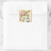 Rosa französisches Thema Vintage Paris Aufkleber (Tasche)
