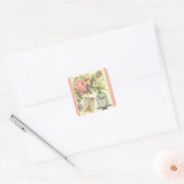 Rosa französisches Thema Vintage Paris Aufkleber (Umschlag)