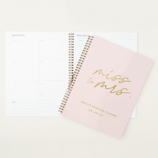 Rosa Frau Personalisiert Bridal Wedding Planer (Anzeige)